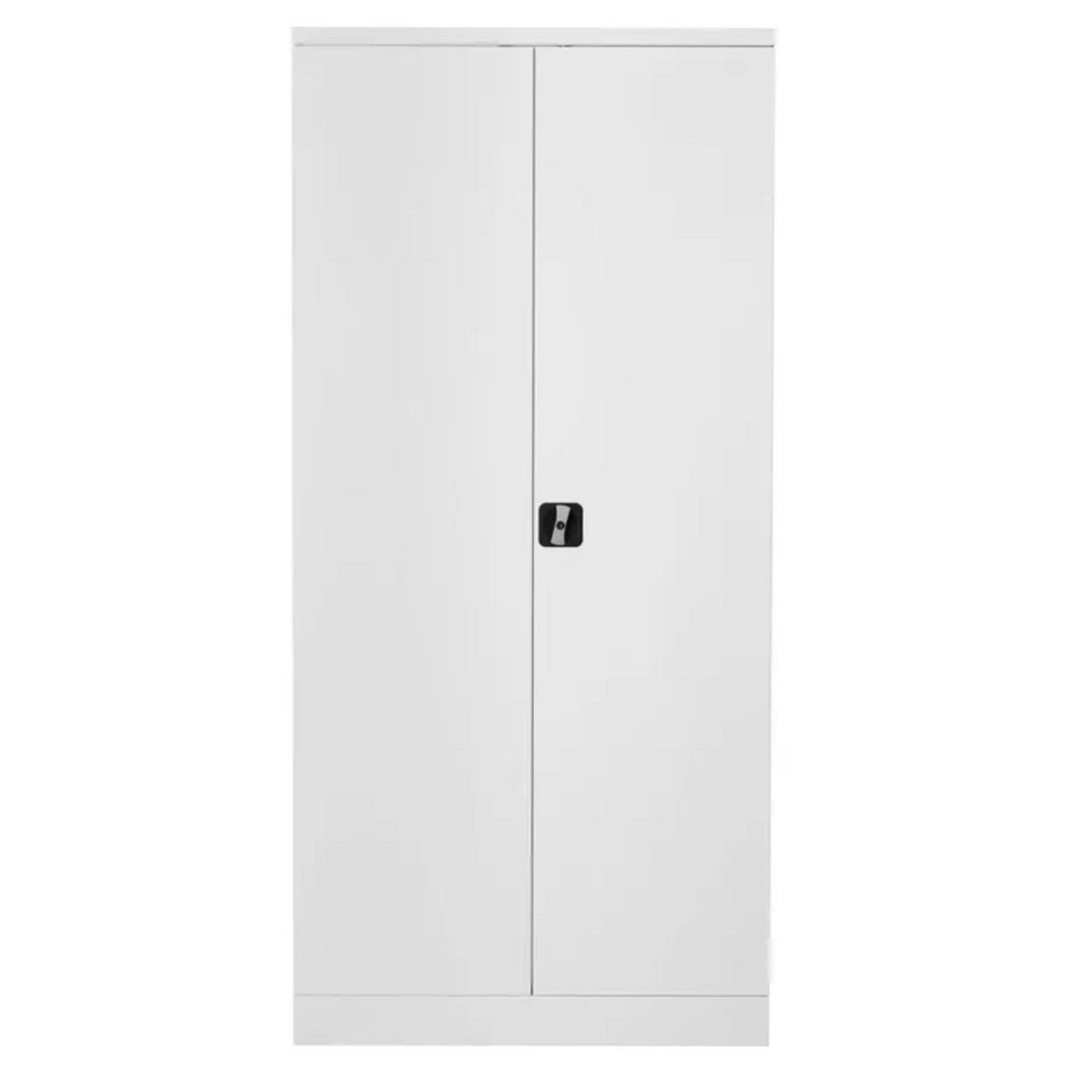 STAHLSCHRANK Bee mit 10 lackierten Fachböden 195x92x60 cm Korpusfarbe Verkehrsweiß Frontfarbe Verkehrsweiß - Weiß, Metall (92/195/60cm)