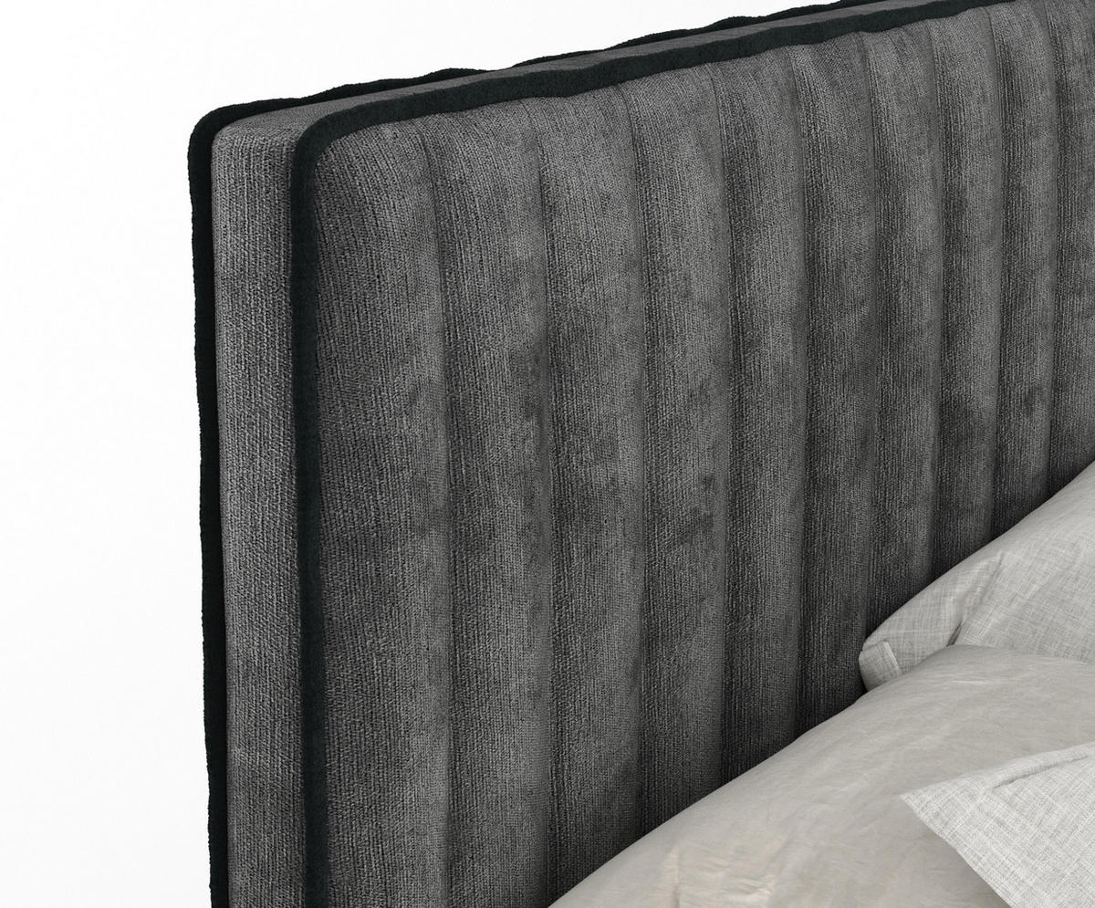BOXSPRINGBETT Nocturne Anthrazit 180/200 cm - Anthrazit/Schwarz, Holz/Holzwerkstoff (180/200cm) - Maison de Reve