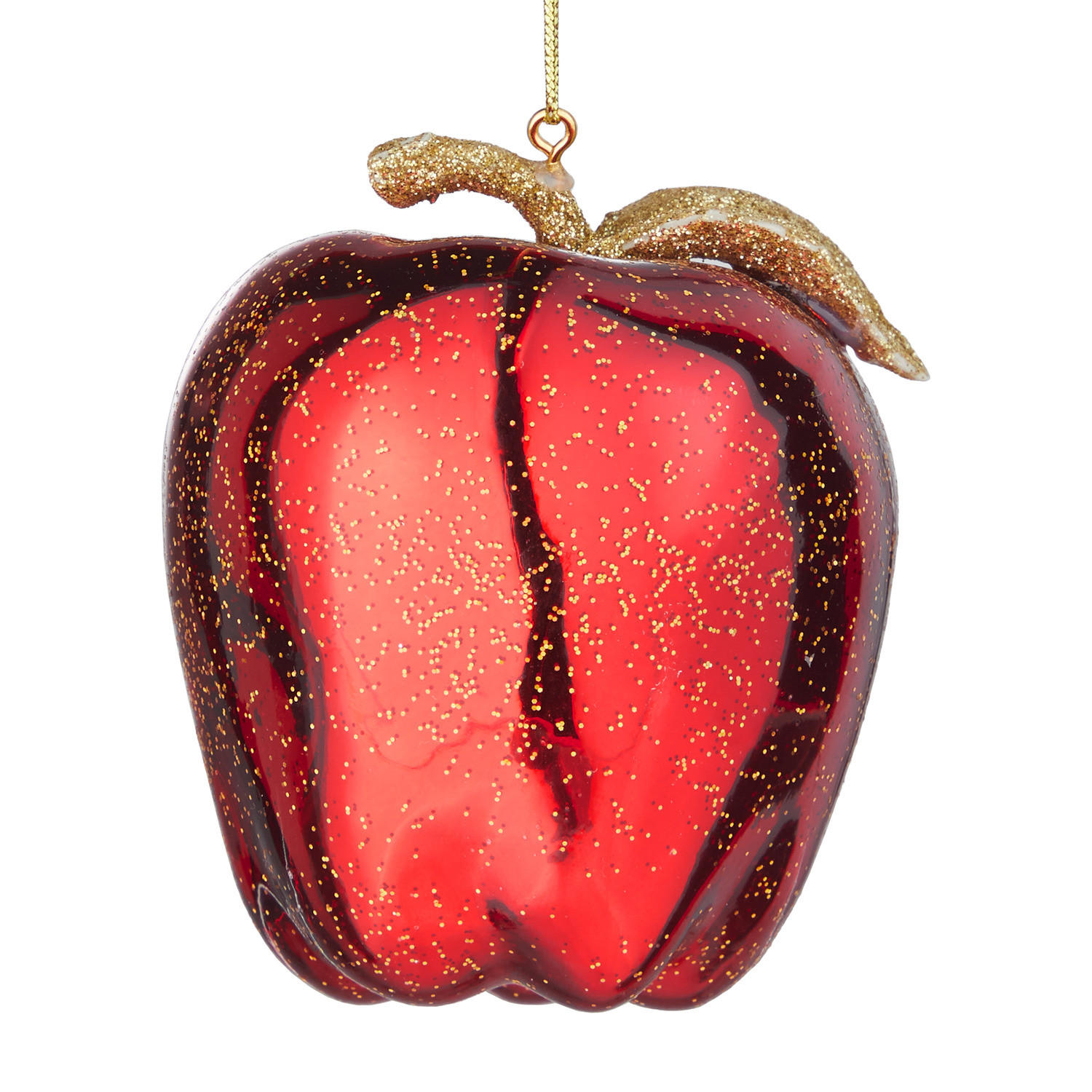 ANHÄNGER HANG ON Apfel - Rot, Glas (7/8/7cm) - Butlers