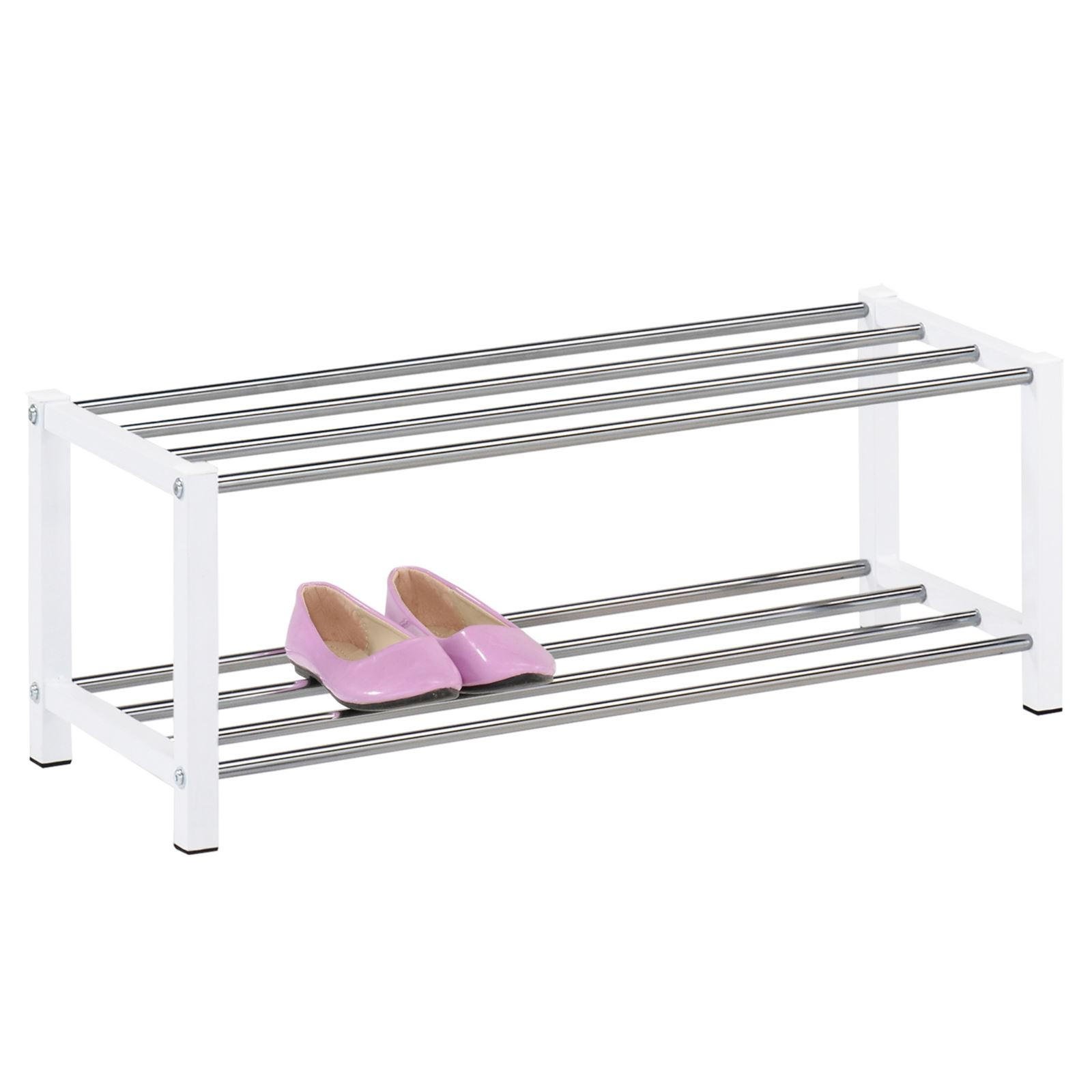 SCHUHREGAL DUBLIN - Weiß, Metall (80/27/29cm) - IDIMEX