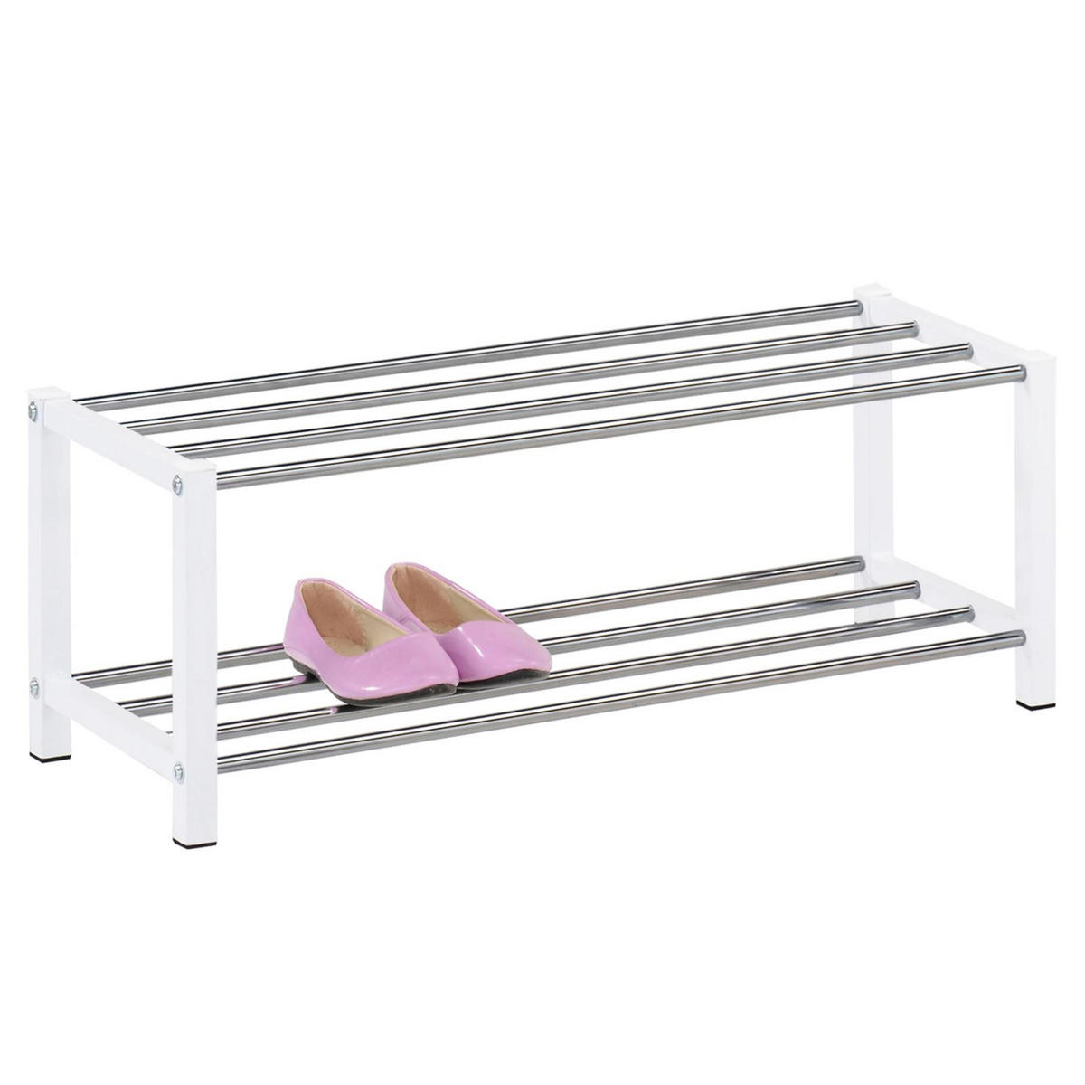 SCHUHREGAL DUBLIN - Weiß, Metall (80/27/29cm) - IDIMEX
