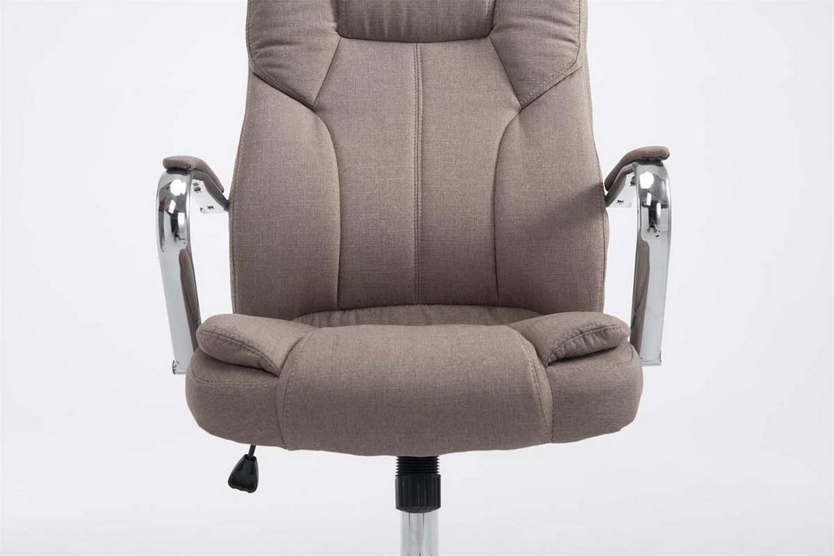 BÜROSTUHL Xavier Two, Stoffbezug Taupe - Taupe, Textil/Metall (62/125/70cm) - TPFLiving