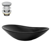 WASCHBECKEN - Schwarz, Keramik (36/15.5/63cm) - ML-DESIGN