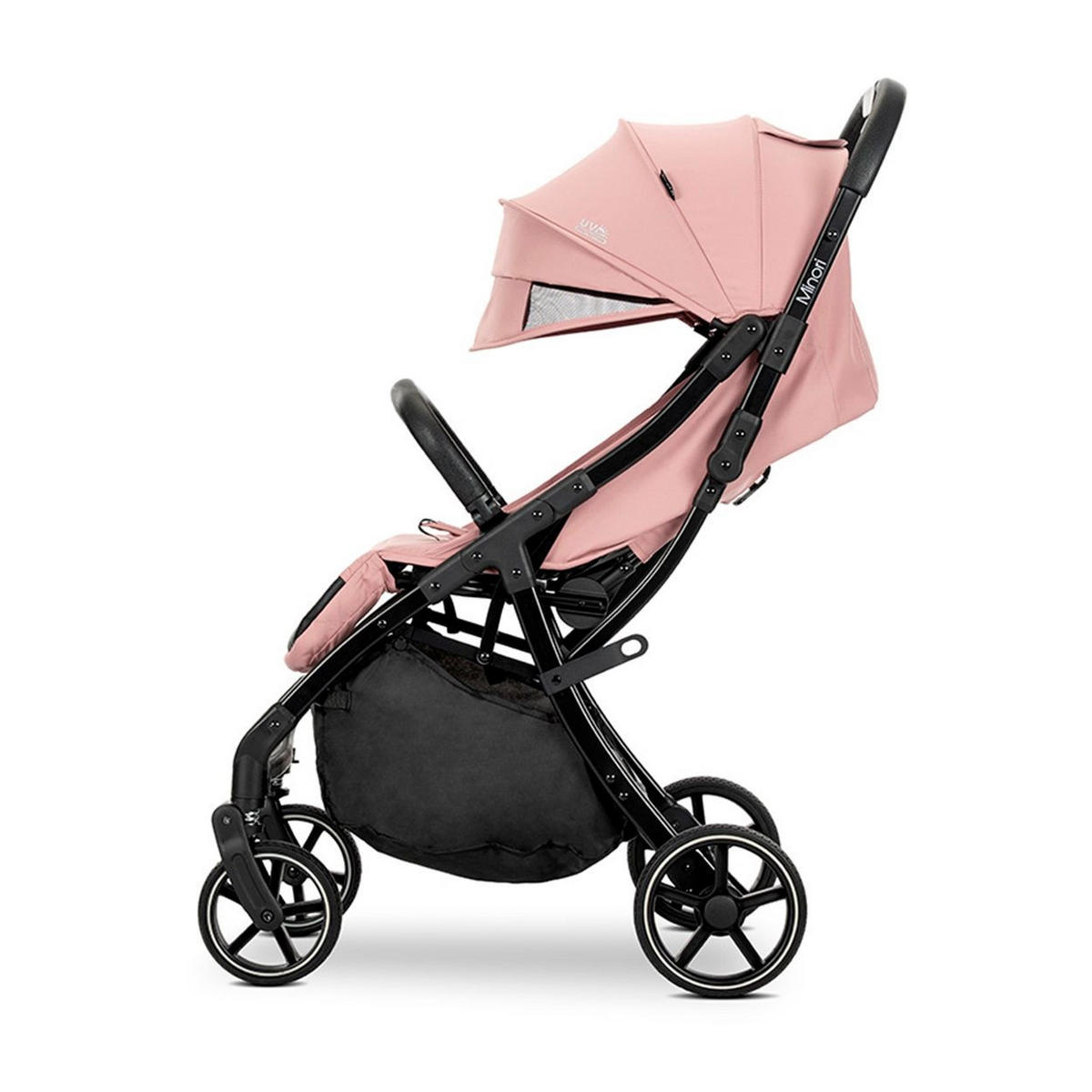 BUGGY Minori faltbar rosa PU-Räder Getränkehalter Fußabdeckung - Rosa, Metall (75/50/102cm) - Lorelli