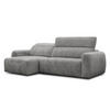 ECKSOFA NERO 4-Sitzer, platingrau - Schwarz/Grau, Holz/Textil (272/81/159cm) - Courtois Laville