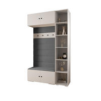 GARDEROBEN-SET 236,7/140/47 - Schwarz/Weiß, Holz/Metall (140/236.7/47cm) - Abiks Möbel