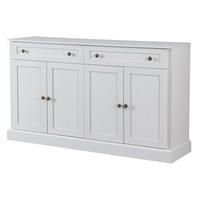 SIDEBOARD 150x40x86 cm mit 4 Türen und 2 Schubladen, Antikweiß - Creme, Holzwerkstoff (150/86/40cm)