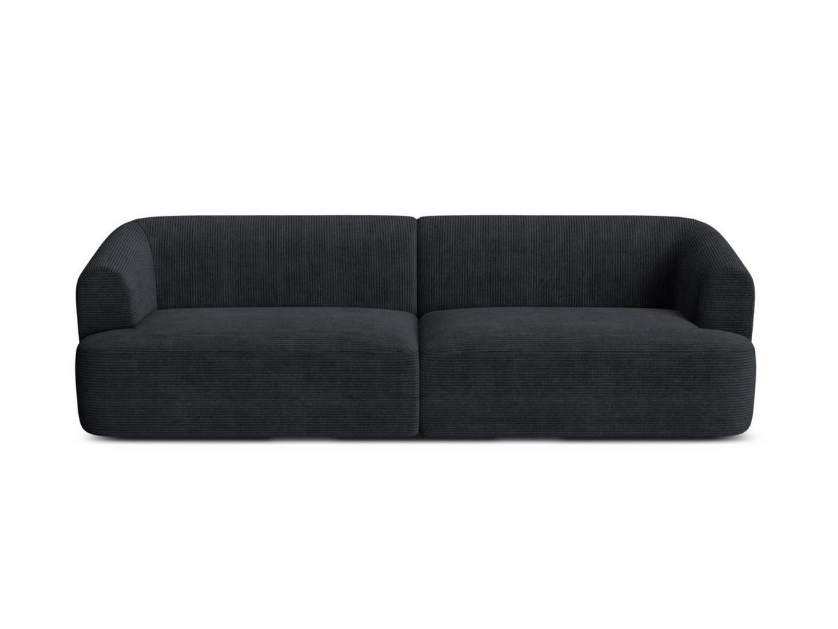 MODULARES-SOFA Campi aus Cord schwarz 4 Sitzplätze - Schwarz, Textil (90/70/255cm) - Cosmopolitan Design