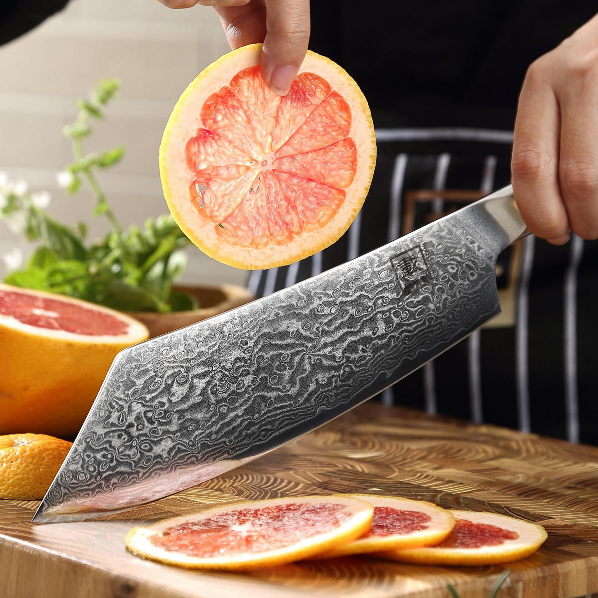 BLOCKMESSER HAKATA BOCHO 20 cm - Ahornfarben, Holz/Metall (34cm) - Zayiko