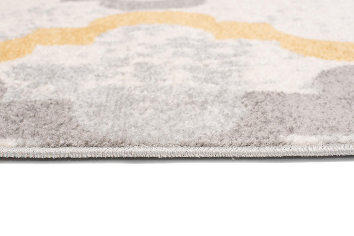 TEPPICH LAZUR Weiß 160/220 cm - Ecru/Currygelb, Kunststoff (160/220cm) - Tapiso