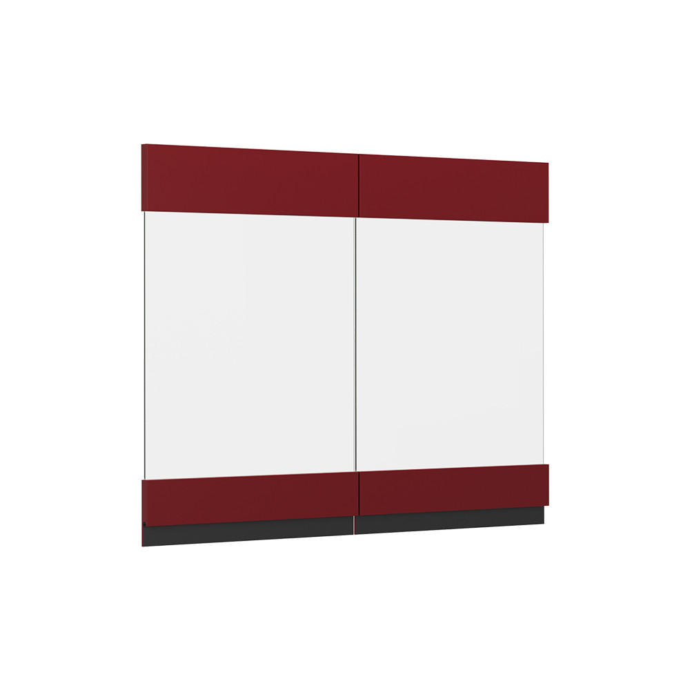 KÜCHENFRONT R-Line Rot 79.2 x 59 cm Möbelfront für den Hängeglasschrank - Rot, Holzwerkstoff (79.2/59/1.6cm) - Vicco