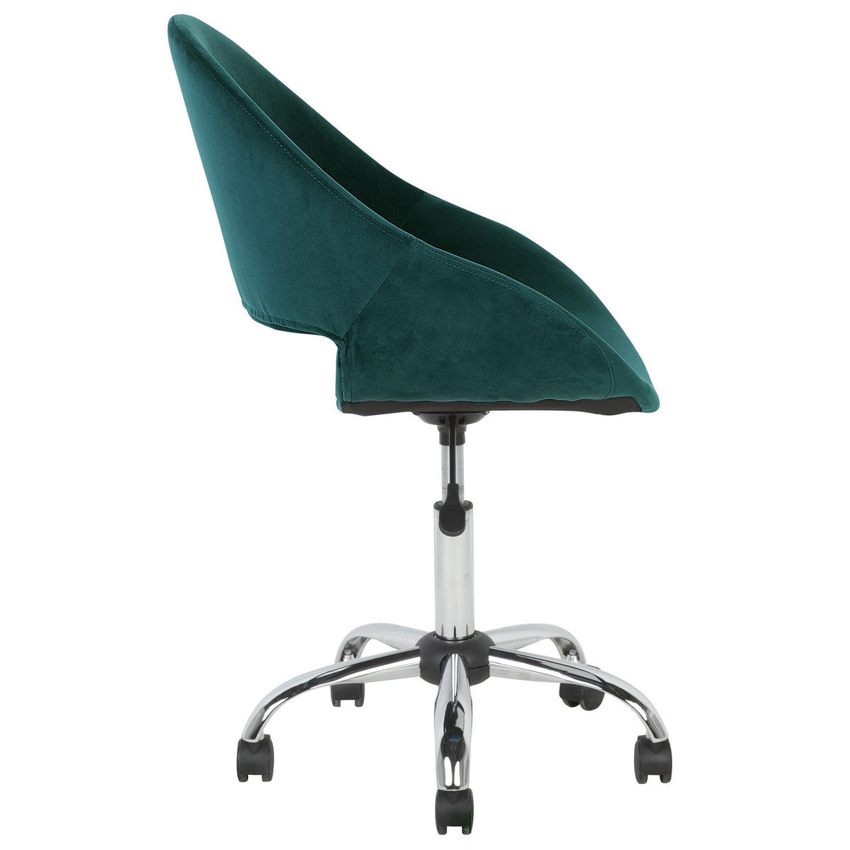 BÜROSTUHL Samtstoff Grün Selma - Grün, Textil/Metall (62/84/62cm) - Beliani