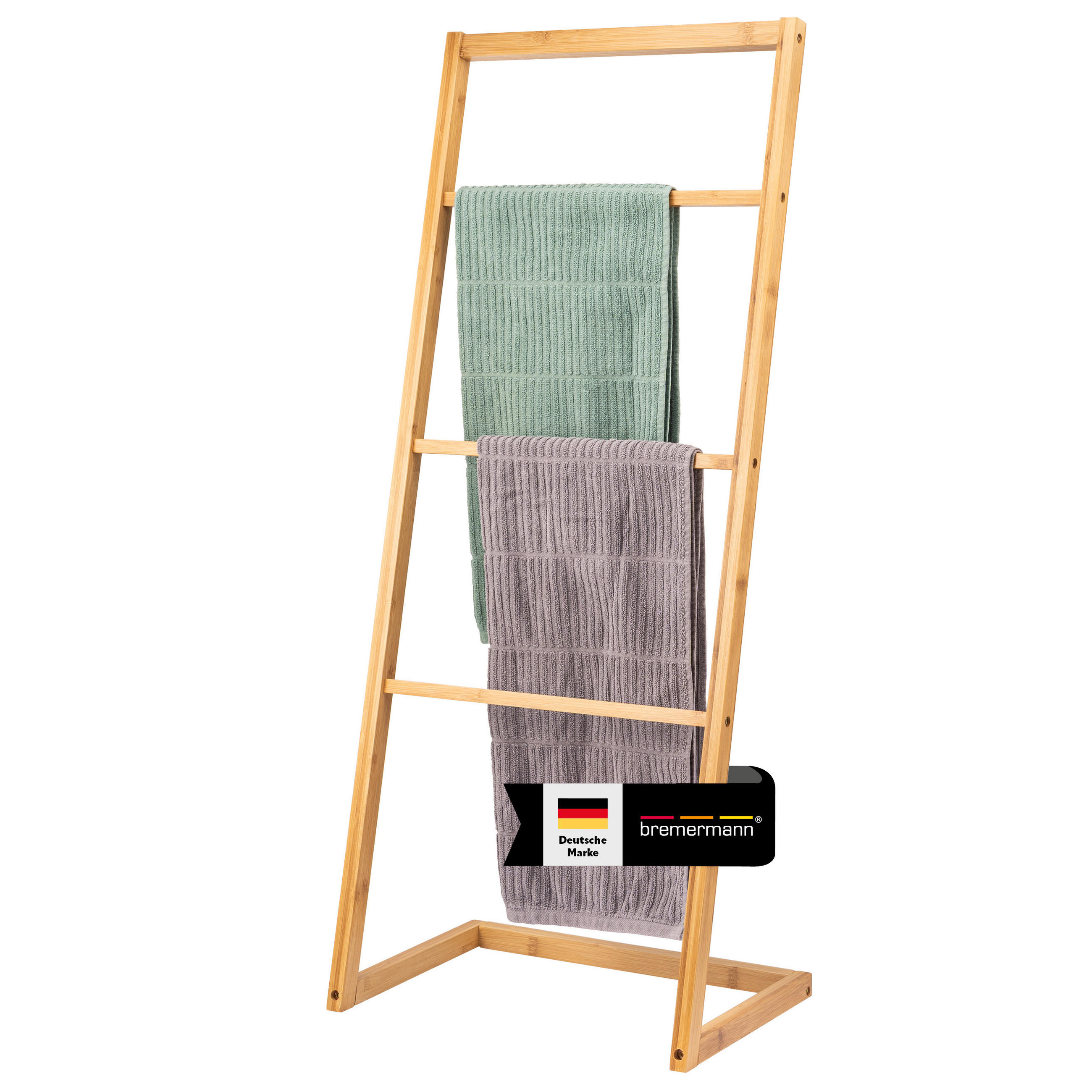 HANDTUCHHALTER, Bambus - Braun, Holz (40.5/28/98cm) - bremermann
