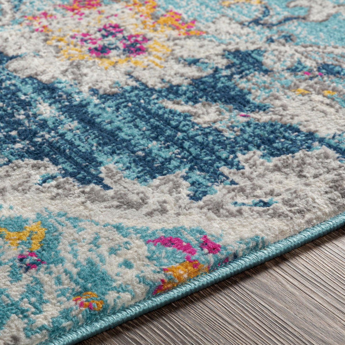 VINTAGE-TEPPICH Rund Ø 160 cm Blau - Blau, Textil (160/160cm) - LIVABLISS