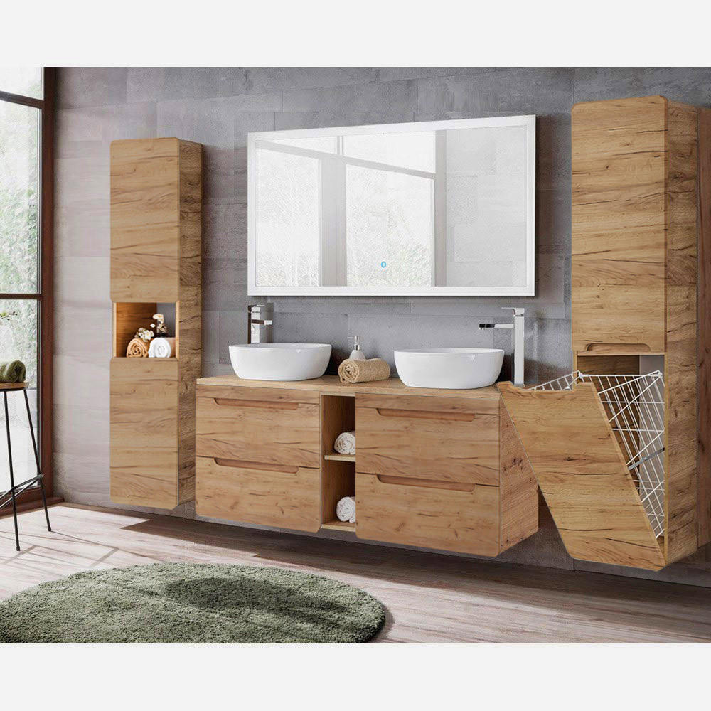 Lomado Badmöbel-Set Braun 240x200x46 cm