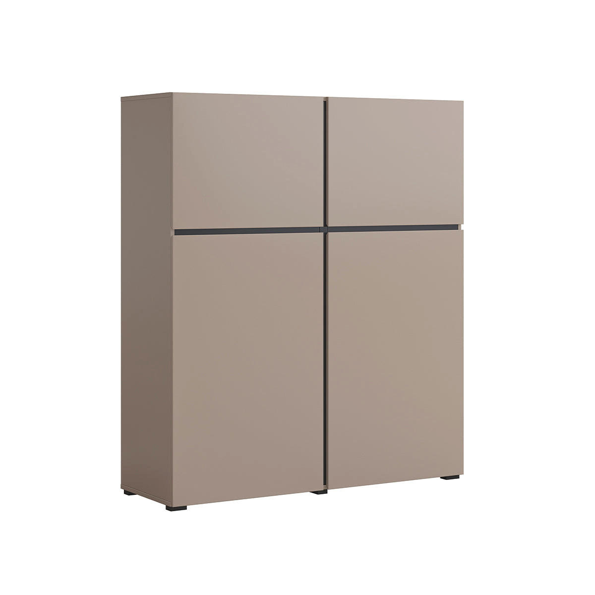 SIDEBOARD Lilia Taupe - šedohnědá, kompozitní dřevo (119/139/40cm) - Petits-meubles