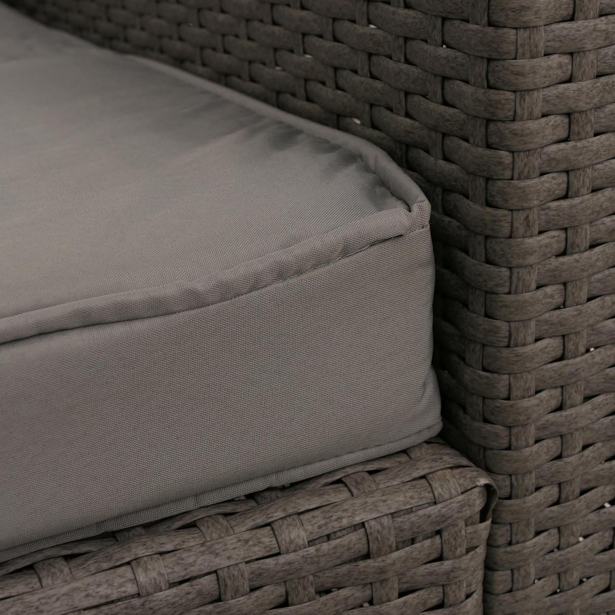 GARTEN-SET Grau Polster Hellgrau - Grau, Textil - PROREGAL