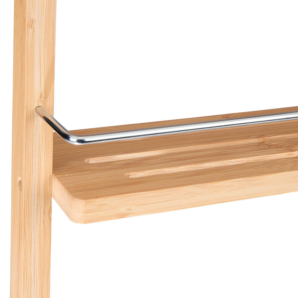 BAD-HÄNGEREGAL - Hellbraun, Holz/Metall (28.5/70/10cm) - Relaxdays