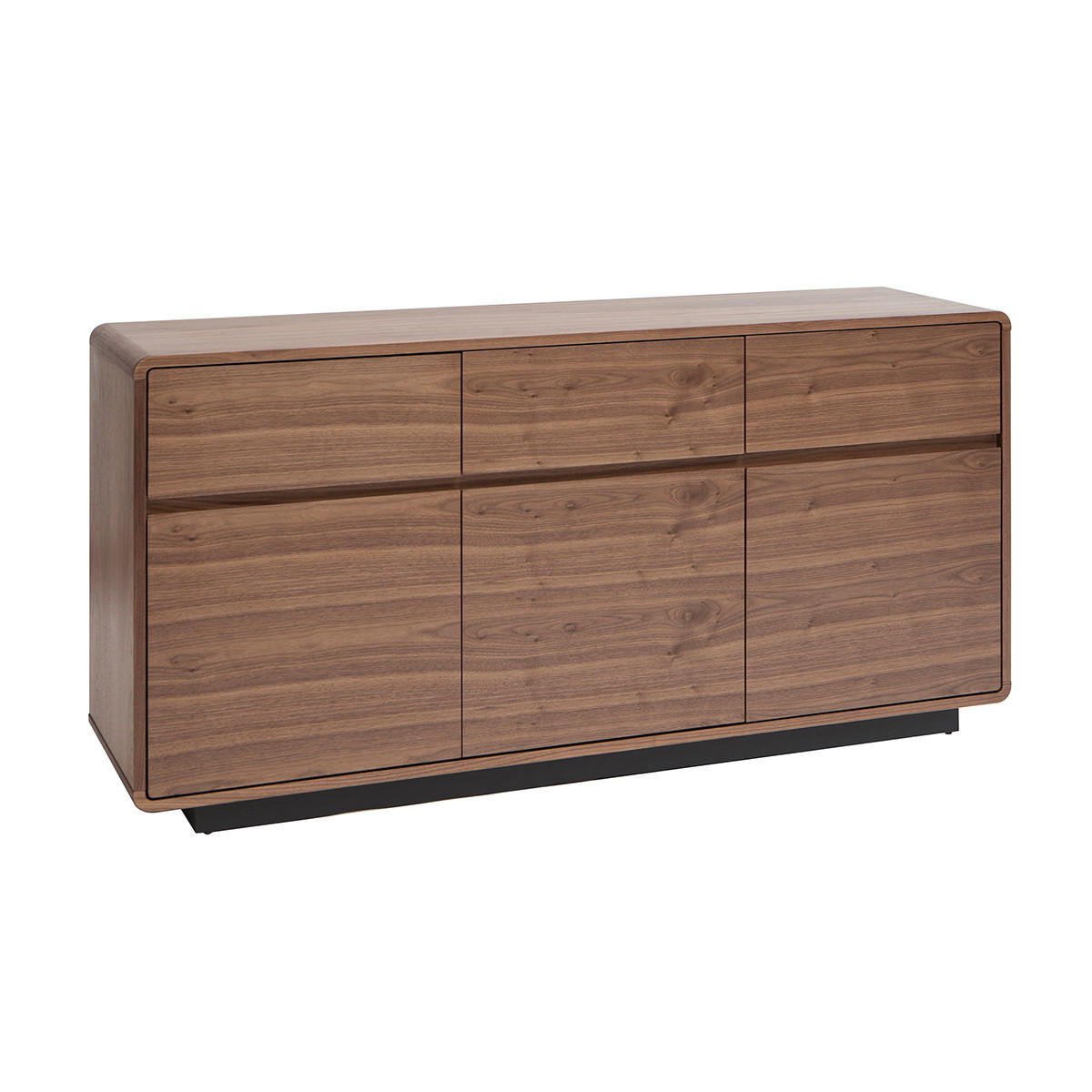 SIDEBOARD Nussbaumoptik 160 cm JAKO - Walnussfarben, Holz (42/78/160cm) - Miliboo