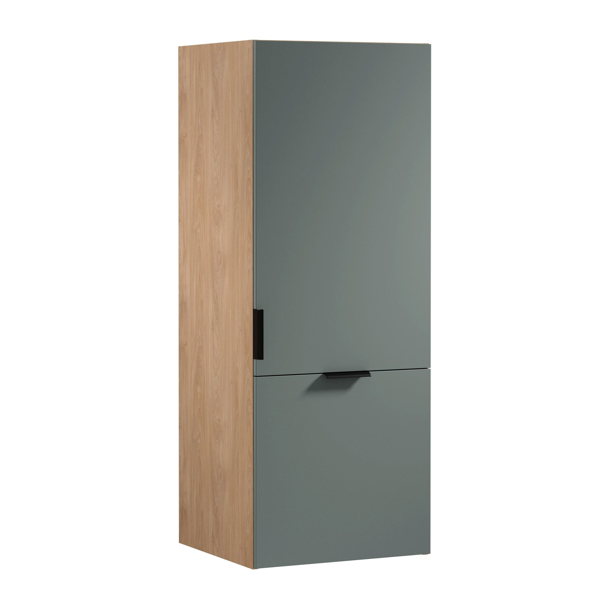AUFSATZSCHRANK N60N – Sorento Grün Sonoma Eiche – Grün / Sonoma Eiche - Sonoma Eiche/Grün, Holzwerkstoff (60/158/58cm) - ROYAL24_MARKT