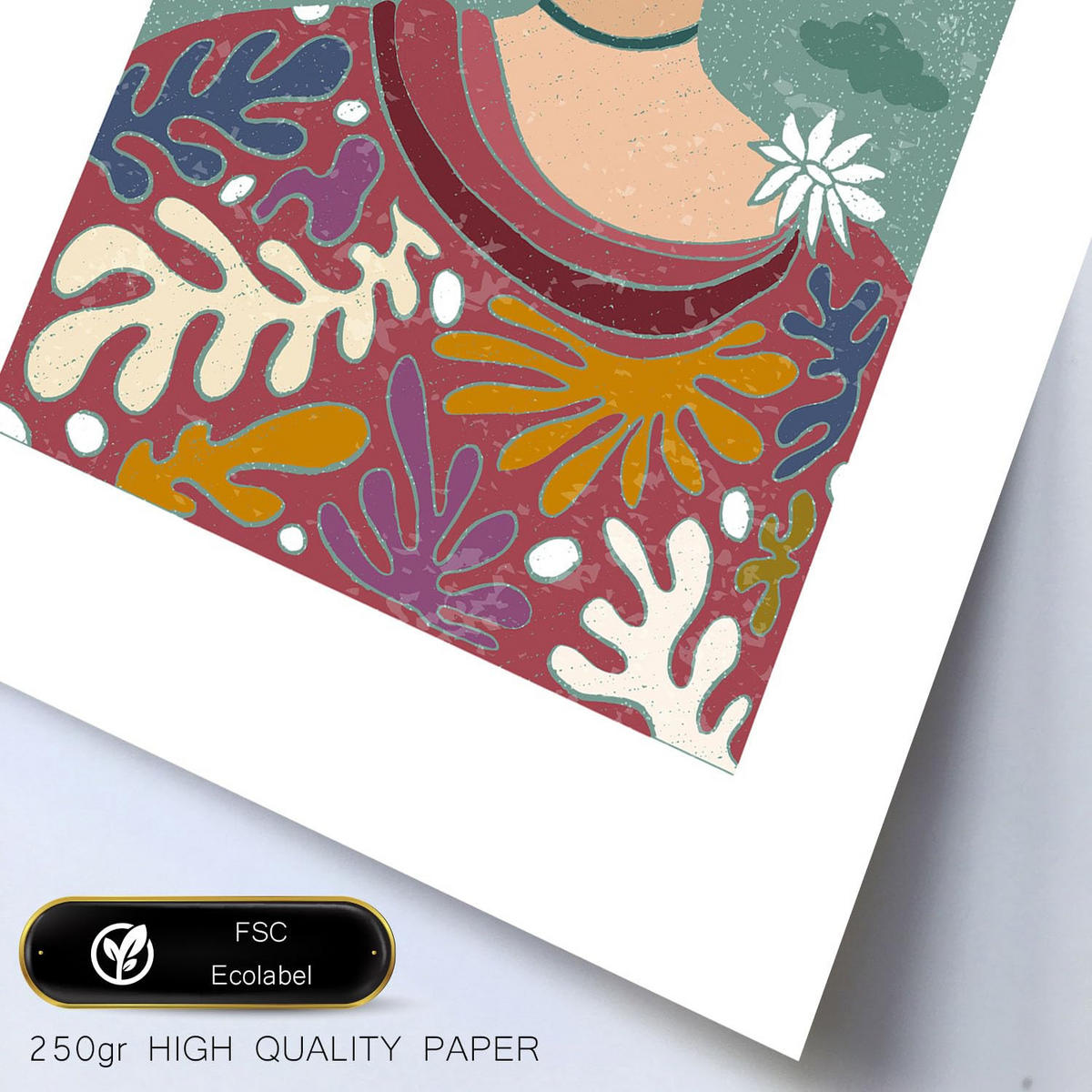 POSTER Set Mit 6 Drucken Blüten In Der Sammlung Von Ethnischenen Ästhetische Dekorative Für Zuhause Wandkunstdruck A3 & A4 Rahmen Aus Hellem Holz - Beige, Papier (29/3cm) - Nacnic