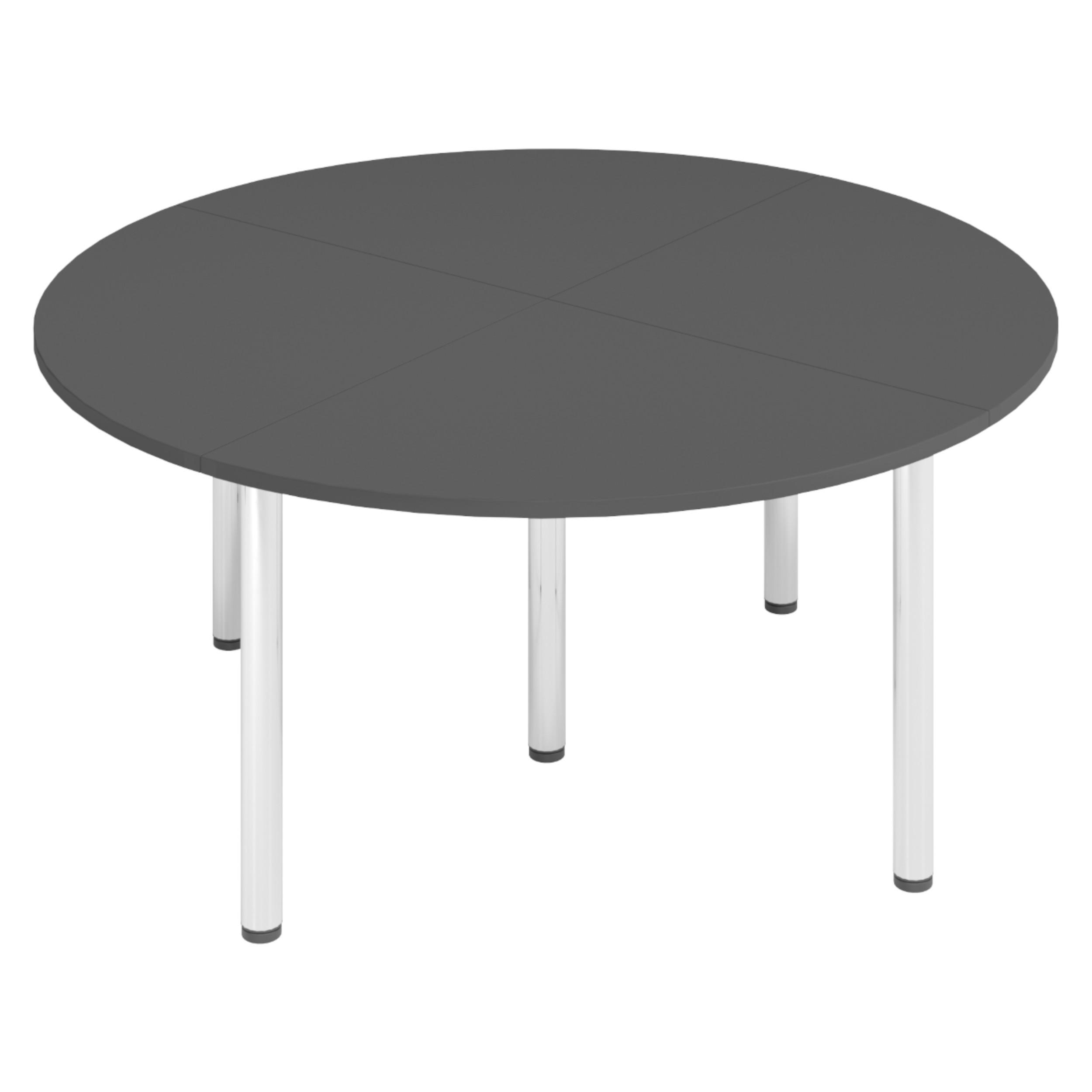 KONFERENZTISCH-SETS Serie-K 160/160/74 cm in Graphitfarben - Graphitfarben, Holzwerkstoff (160/160/74cm) - bümö