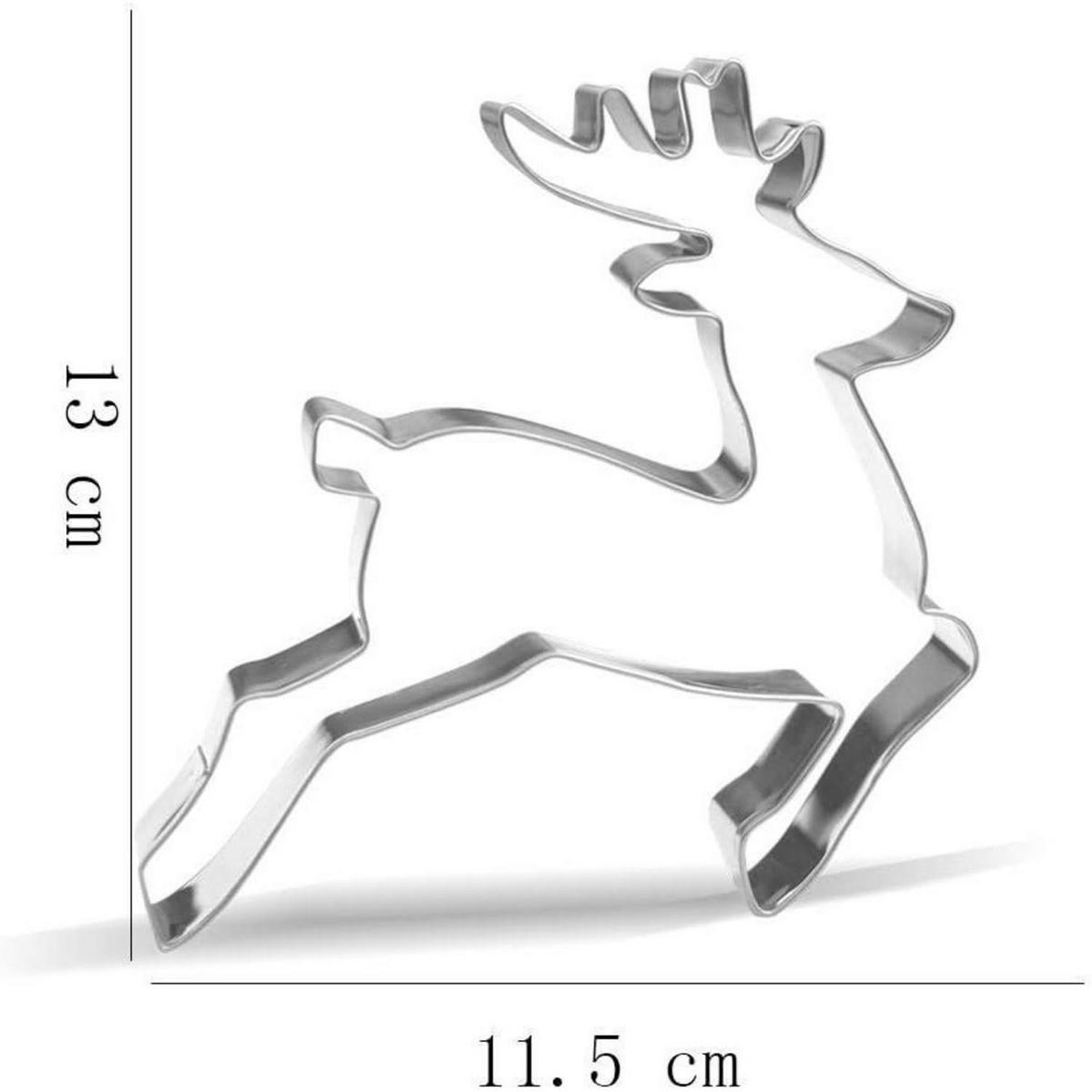 AUSSTECHFORM Rentier Edelstahl 13 cm - Silberfarben, Metall (11.5/2.5/13cm)