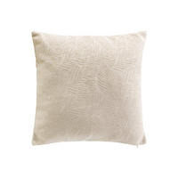 DEKOKISSEN Jacquardmuster Blätter 40/40 cm - Beige, Textil (40/40cm) - Douceur d´intérieur