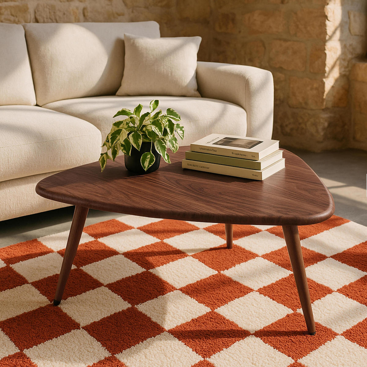 COUCHTISCH, Holz - Braun, Holz (85/81/33cm) - Oviala