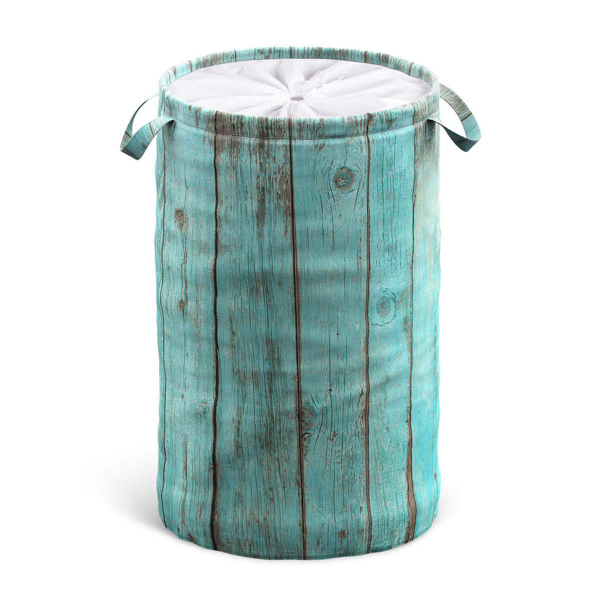 WÄSCHEKORB Lumber - Türkis, Textil (37/55/55cm) - Sanilo