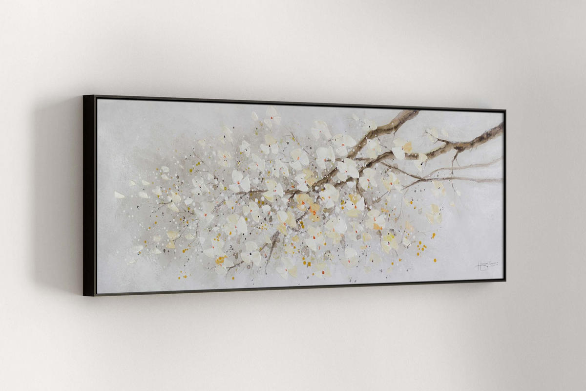 OLEJOMAĽBA 150/50 cm, Zvieratá - biela, drevo/textil (150/50cm) - KUNSTLOFT