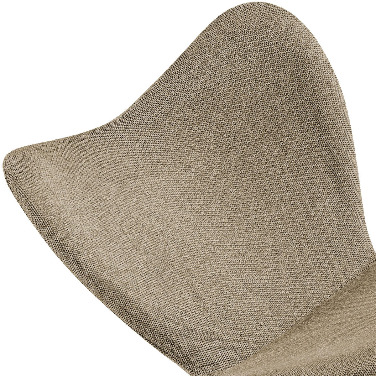 ESSZIMMERSTUHL Stoff Taupe - Taupe/Schwarz, Textil/Metall (50/80/58cm) - CLP