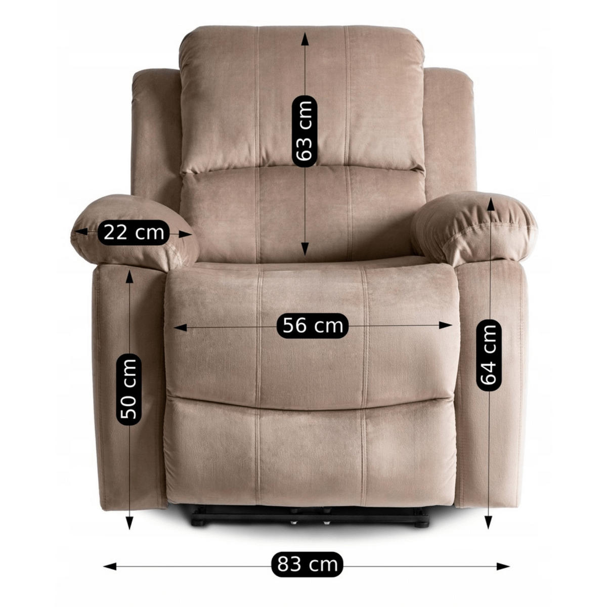 RELAXSESSEL ARON fürs Wohnzimmer Beige - Beige, Holz/Textil (83/101/88cm) - makarowski meble