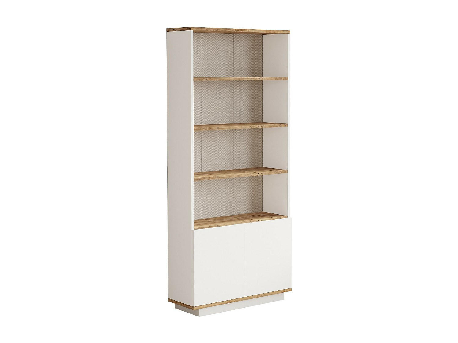 BÜCHERREGAL - 75.5 cm x 26.8 cm - holz - naturfarben hell, weiß Lotula - Naturfarben/Weiß, Holz (75.5/168.3/26.8cm) - Vente-Unique