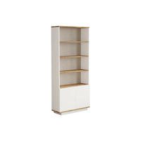 BÜCHERREGAL - 75.5 cm x 26.8 cm - holz - naturfarben hell, weiß Lotula - Naturfarben/Weiß, Holz (75.5/168.3/26.8cm) - Vente-Unique