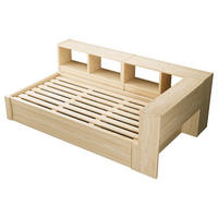 STAURAUMBETT 90/200 cm DE-32619 mit LED und Stauraum Holzfarbe - Naturfarben, Holzwerkstoff (90/200cm) - ComfortXL