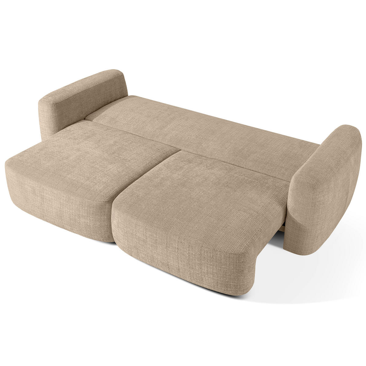 SOFA 3 ELOSA - Beige, Holz/Textil (245/85/115cm) - KONSIMO®