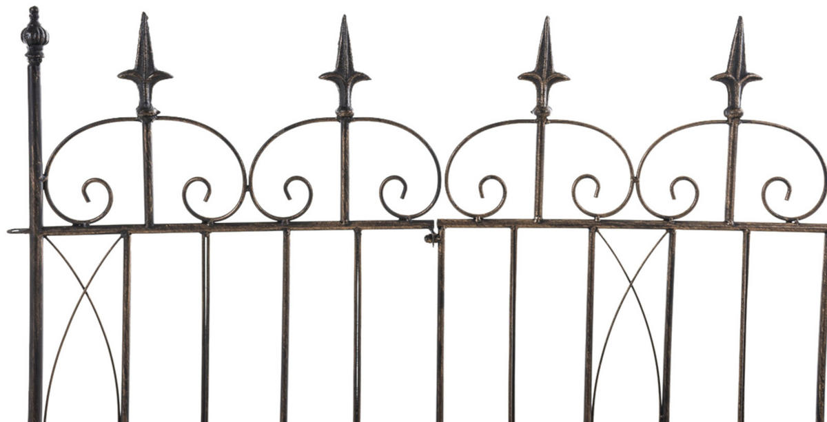 GARTENZAUN 4er Set Metall Bronze - Bronzefarben, Metall (124/116cm) - CLP
