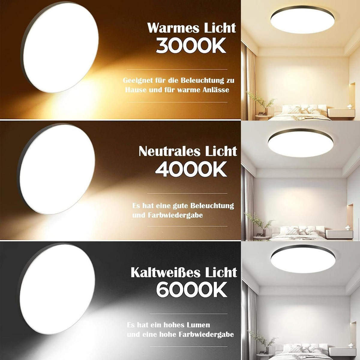 LED-DECKENLEUCHTE Eichhainbach 28.0/2.5/28.0 cm - Schwarz, Metall (28/28/2.5cm) - ZMH