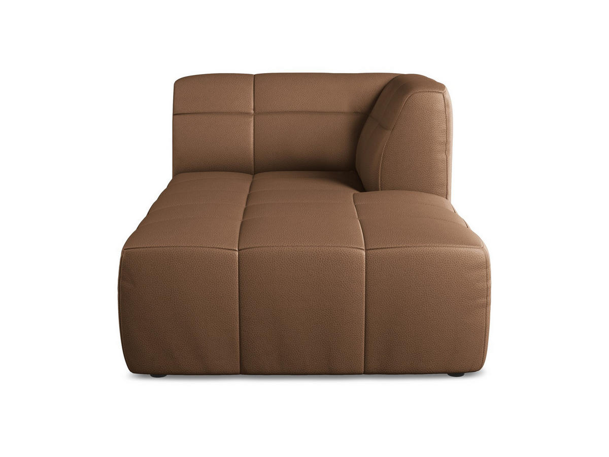 SOFAELEMENT Rechts Kunstleder Braun - Schwarz/Mokka, Holzwerkstoff/Kunststoff (101/77/175cm) - Makamii