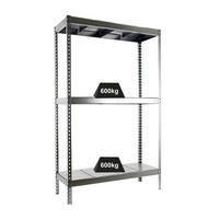 SCHWERLASTREGAL METAL BEAST THREE | HxBxT 200x180x45cm | Fachlast 600kg | Verzinkt - Silberfarben, Metall (180/200/45cm) - PROREGAL