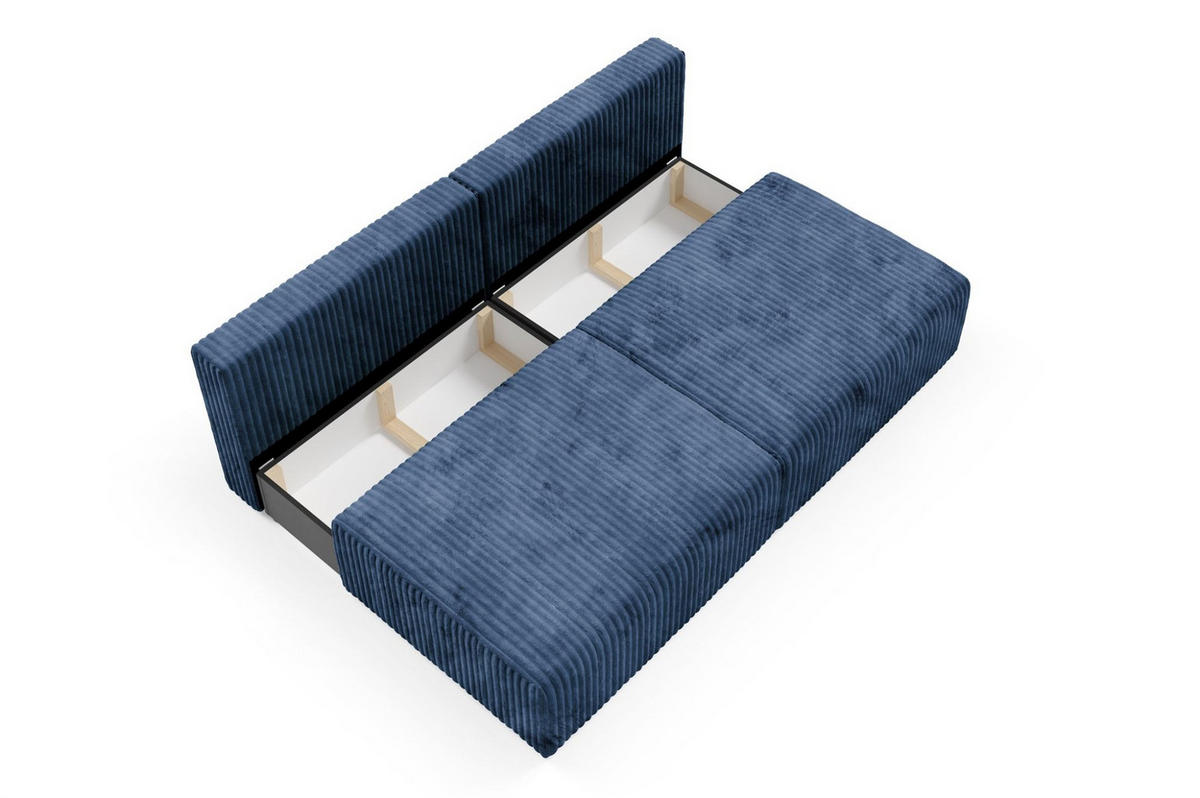 SCHLAFSOFA Natalia Xs - Dunkelblau, Holzwerkstoff/Textil (216/85/105cm) - Fun Möbel