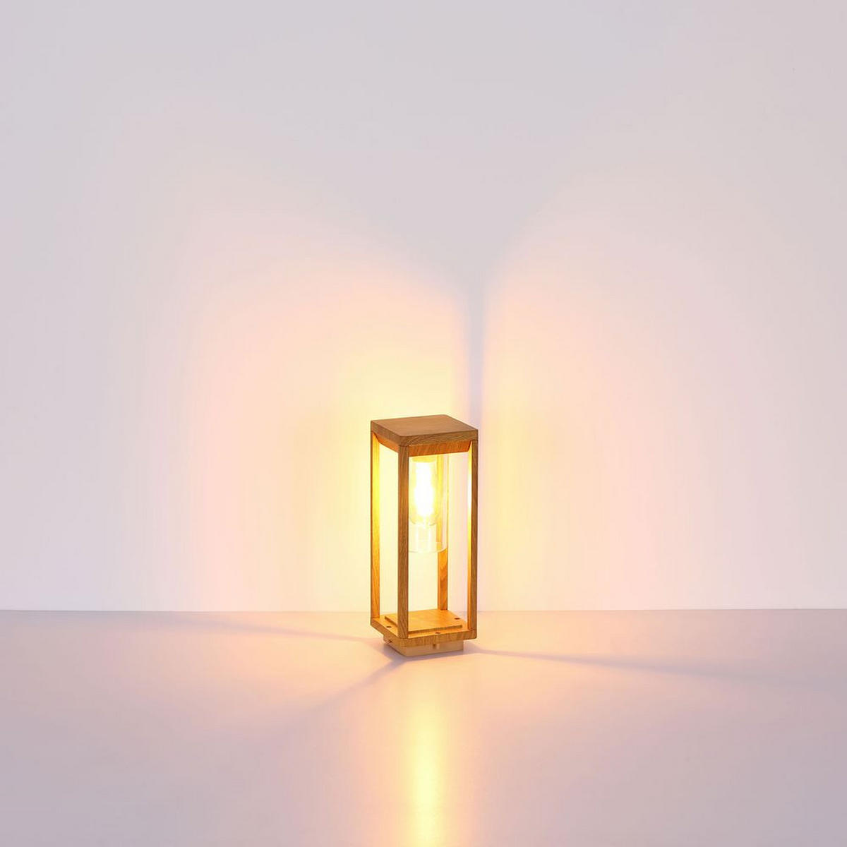 WEGELEUCHTE Candela Aluminium Braun - Braun, Metall (15/15/50cm) - Globo Lighting