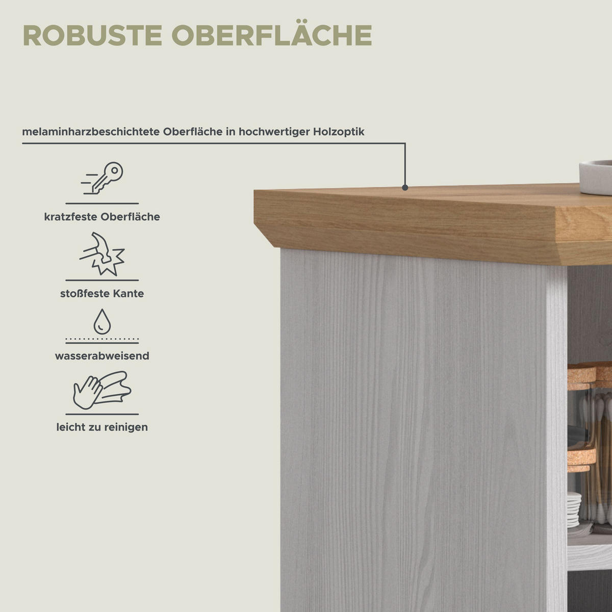 MIDISCHRANK Siena (B/H/T: ca. 74/116/34 cm) in Sibiu Lärche Nachbildung/Sibiu Lärche Nachbildung - Lärchefarben, Holzwerkstoff (74/116/34cm)
