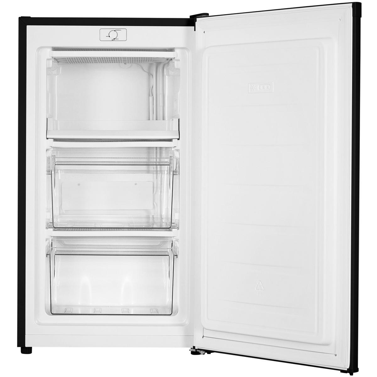 GEFRIERSCHRANK klein - 60L Nutzinhalt, 4-Sterne Gefrieren, kompakt, freistehend, schwarz, FS1016-B - Schwarz, Kunststoff/Metall (47.5/85/45cm) - homeX