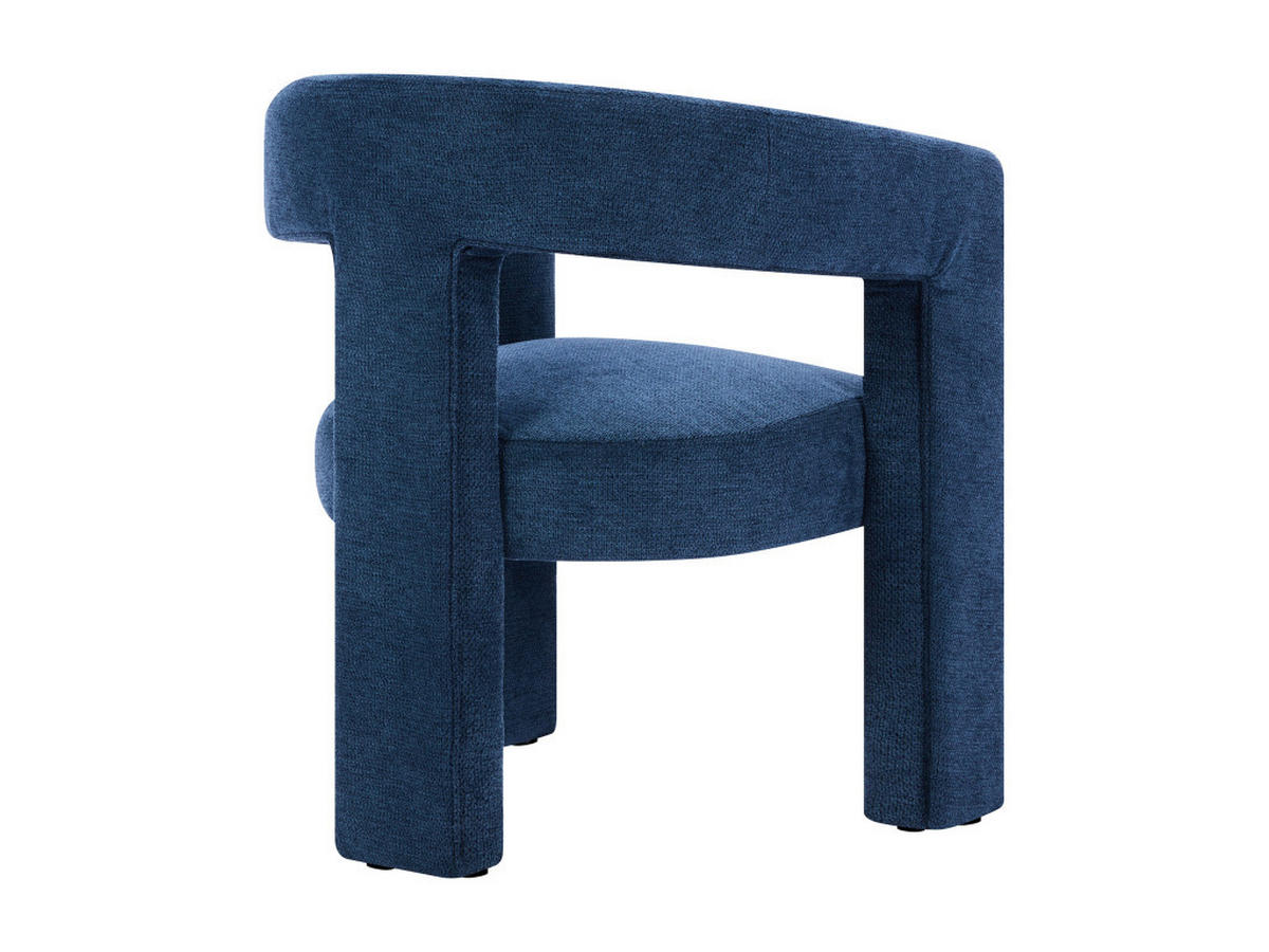 SESSEL - Strukturstoff - Blau - FAVINA - Blau, Textil (59/75/64cm) - Vente-Unique