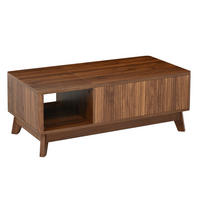 COUCHTISCH aus MDF 95x48x50 cm in Walnutfarben mit Hubfunktion & Stauraum - Walnussfarben, Holzwerkstoff (95/48/50cm) - Modfu