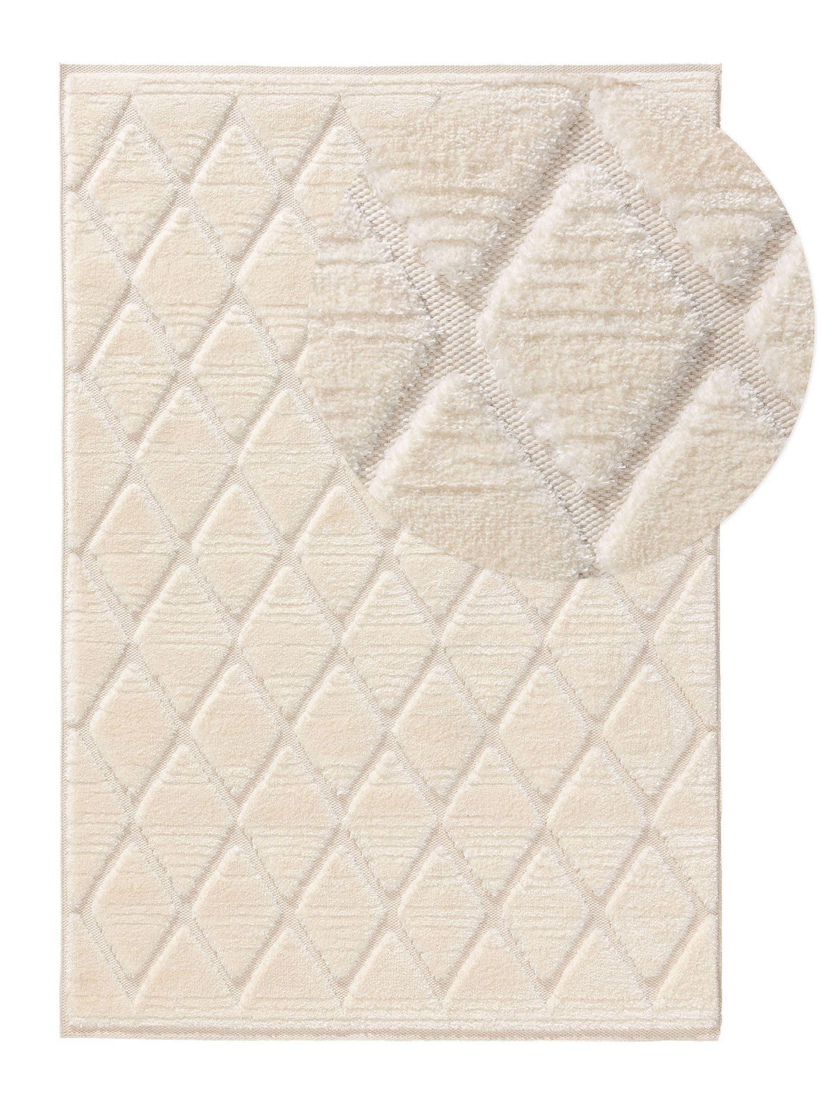 TEPPICH Elanie 160/230 cm - Creme, Kunststoff (160/230cm) - benuta Pop