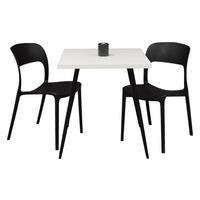 BISTROTISCH Ekaterina 70x70x75 schwarz matt/weiß matt lack - Weiß, Metall (70/70/75cm) - 58aufmkessel