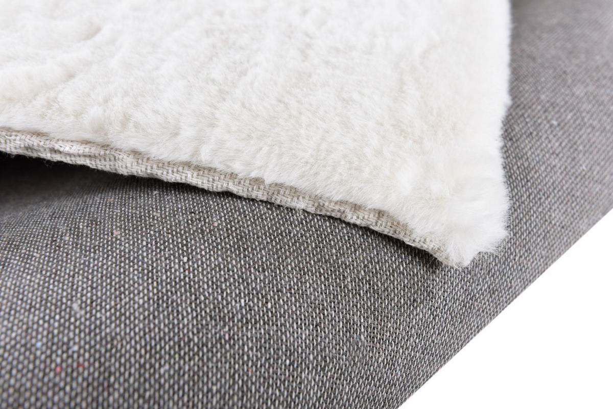 KUNSTFELLTEPPICH Chiara 60x135 cm - Weiß, Textil (60/135cm) - Gino Falcone